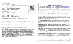 Announcements Feb. 26 - Oakton United Methodist Church