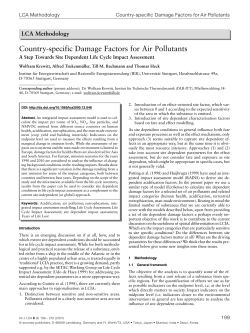 Country-specific Damage Factors for Air Pollutants