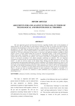 review article arguments for and against euthanasia in terms of