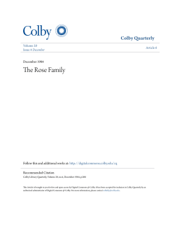 The Rose Family - Digital Commons @ Colby