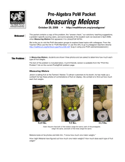 Measuring Melons - The Math Forum @ Drexel