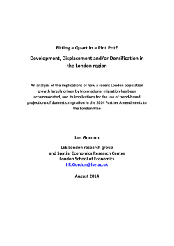 Fitting a Quart in a Pint Pot? Development