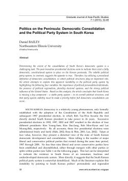 Politics on the Peninsula: Democratic