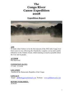 Congo River Canoe Expedition 2008