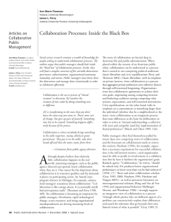 Collaboration Processes: Inside the Black Box