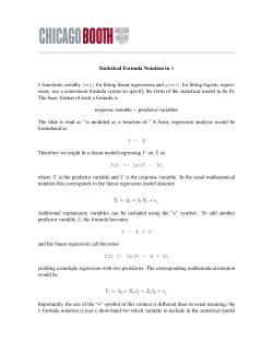 Statistical Formula Notation in R