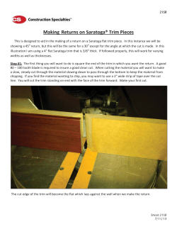 Making Returns on Saratoga&reg; Trim Pieces
