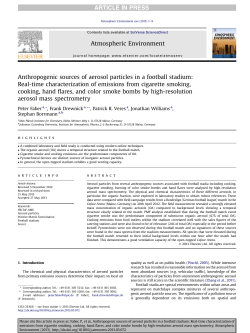 Anthropogenic sources of aerosol particles in a football stadium