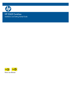 HP E2620 Switches Installation and Getting