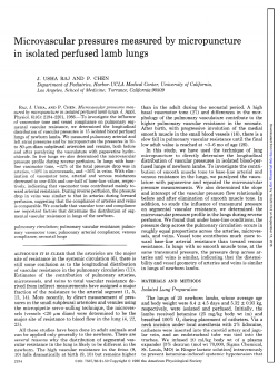 Microvascular pressures measured by micropuncture in