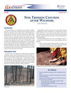Soil Erosion Control after Wildfire - The University of Arizona Extension