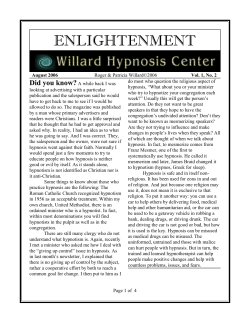 enlightenment - Willard Hypnosis Center