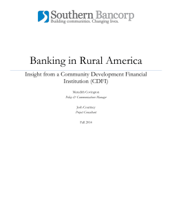 Banking In Rural America
