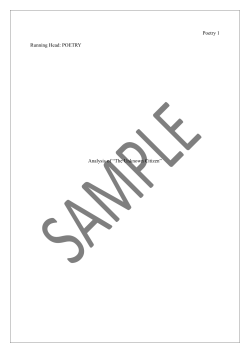 English Poetry - Students Assignment Help