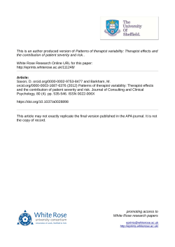 Patterns of therapist variability