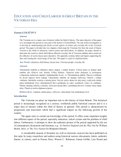 education and child labour in great britain in the victorian era
