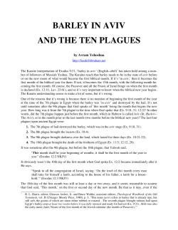 barley in aviv and the ten plagues