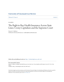 The Right to Buy Health Insurance Across State Lines