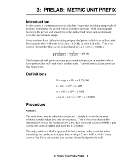 3: PRELAB: METRIC UNIT PREFIX