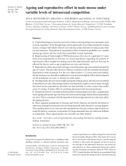 Ageing and reproductive effort in male moose under