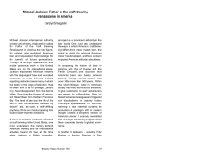 Michael Jackson: Father of the craft brewing renaissance in America