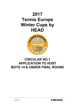 2017 Tennis Europe Winter Cups by HEAD