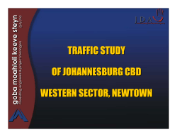 Traffic Study of Johannesburg CBD Western Sector, Newtown
