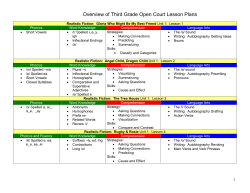Overview of Third Grade Open Court Lesson Plans