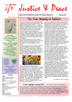 The Truer Meaning of Sabbath - National Justice and Peace Network