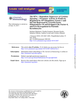 Keratinocytes and It Is Dysregulated in Psoriatic Factor
