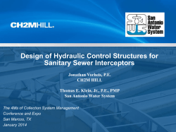 Design of Hydraulic Control Structures for Sanitary