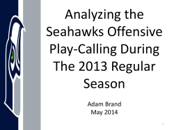 Analyzing the Seahawks` Offensive Play