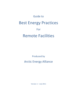 Best Energy Practices Remote Facilities