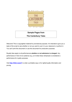 Sample Pages from The Canterbury Tales