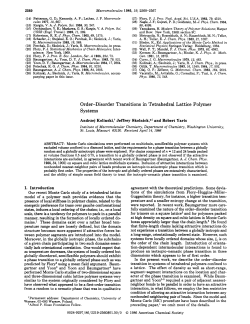 Order-Disorder Transitions in Tetrahedral Lattice Polymer Systems
