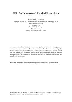 IPF: An Incremental Parallel Formulator