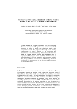 understanding human decision making during critical