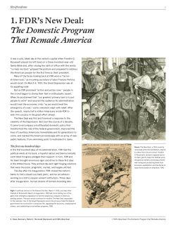 1. FDR`s New Deal - FDR4Freedoms.org
