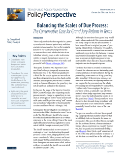 PolicyPerspective - Texas Public Policy Foundation