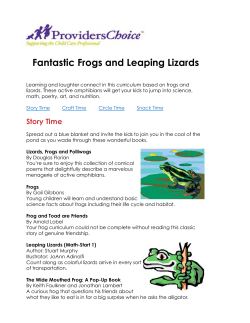 Fantastic Frogs and Leaping Lizards