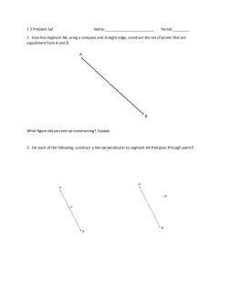 1.5 Problem Set Name: Period:______ 1. Give line segment AB
