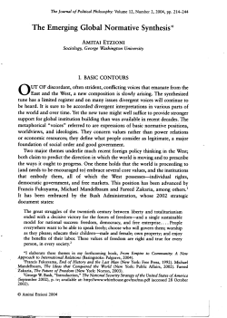 The Emerging Global Normative Synthesis