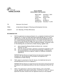 CD-1 Rezoning: 375 West 59th Avenue