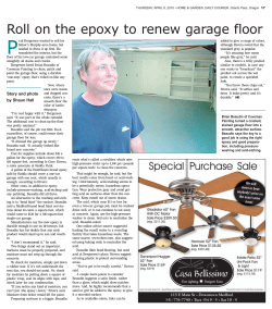 Roll on the epoxy to renew garage floor