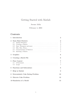 Getting Started with Matlab