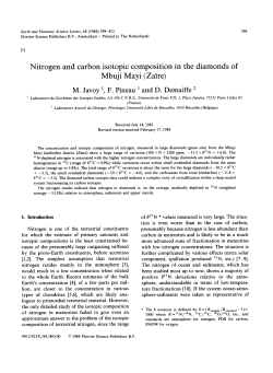 Nitrogen and carbon isotopic composition in the diamonds of Mbuji