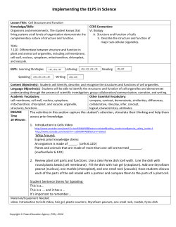 Implementing the ELPS in Science