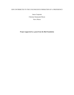 esp contributes to the unconscious formation of a preference