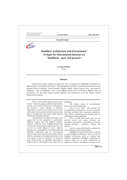 Buddhist architecture and Environment ` A Paper