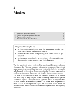 Chapter 4: Modes